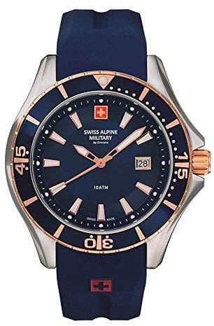 Swiss Alpine Military Herren Uhr Analog Quarz 7040.1855SAM Siikon