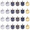 nbeads DIY Anhänger Bastelset, Einschließlich 6 Farben Katze Form Legierung Anhänger Tabletts Und 24 Stück Transparentem Glas Cabochons Für Foto Anhänger Schmuck Handwerk Machen, Gemischte Farbe