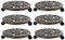 vidaXL 6X Pflanzenroller mit Bremse Untersetzer Blumenroller Transportroller Rollbrett Kübelroller Transport Blumen Topf Roller Rund Bronze 38cm Kunststoff