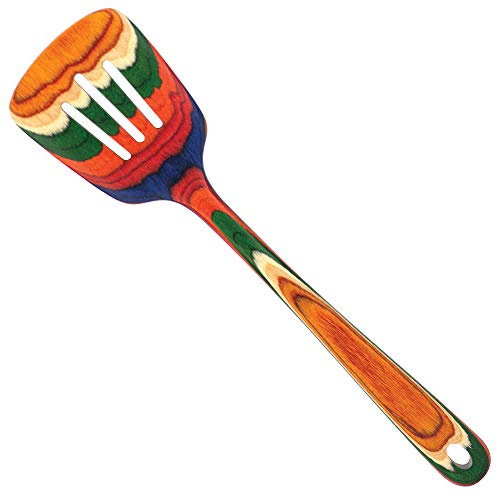Totally Bamboo Baltique Marrakesh Collection 12-1/2 Wooden Slotted Spatula, Safe for Nonstick