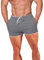 GYMAPE Herren Gym Sport Bodybuilding Workout Shorts 3 Zoll mit Raw Hem Design Dunkelgrau M