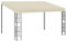 vidaXL Wand Pavillon Anbaupavillon Sonnenschutz Pergola Gartenpavillon Terrassendach Überdachung Gartenzelt Partyzelt 3x4m Cremeweiß Stoff