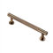 Carlisle Brass FTD700 gerändelter Schrank-Zuggriff, Messing, antik, 128 mm