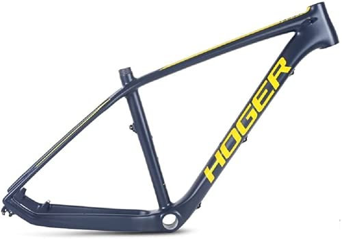 WLKY 27.5er Vollcarbon-Mountainbike-Rahmen, Superleichter 19-Zoll-Carbon-MTB-Rahmen (Gelb)