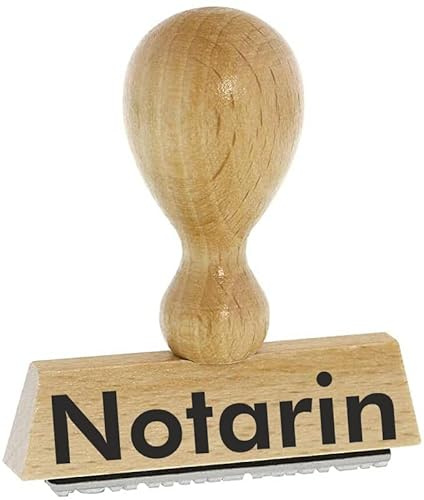 Lagerstempel – Notarin - von Kaufhaus2010 Buchenholzstempel – Lagertextstempel zur Kennzeichnung von Rechnungen und anderen Dokumenten – präziser Textstempel ideal für Buchhaltung & Co, 4 cm lang