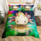Homewish Nette Axolotl Bettbezug Doppel Größe Für Mädchen Kind Jungen, 3D Regenbogen Axolotls Bettwäsche Set Meer Wildlife Tiere Reptilien Bettdecke Abdeckung Kawaii Axolotl Bett Sets Kinder Ozean