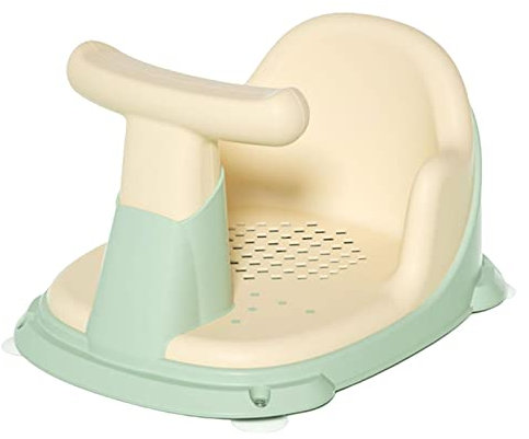 Milageto Niedlicher Badewannen-Sitzwannen-Aufsitzstuhl mit Saugnapf-Unterstützung für Dusche Baby Neugeborenes Badezimmer, GRÜN