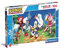 Clementoni - 27256 - Supercolor Puzzle - Sonic - Puzzle 104 Teile Ab 6 Jahren, Buntes Kinderpuzzle Mit Besonderer Leuchtkraft & Farbintensität, Geschicklichkeitsspiel Für Kinder