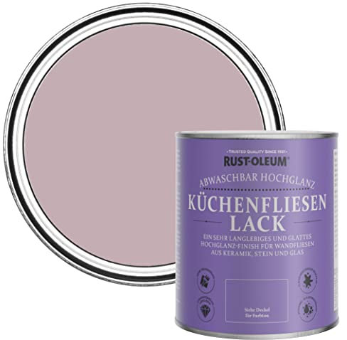 Rust-Oleum Pink Water-Resistant Kitchen Tile Paint in Gloss Finish - Little Light 750ml
