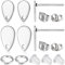 CREATCABIN 100 Stück Tropfen Ohrstecker Zubehör 2 Größen Edelstahl Ohrstecker Ohrstecker Ohrring Schlaufe Mit 100 Stück Biegeringen & Kunststoffmuttern Für DIY Ohrring Schmuckherstellung 8x5mm/10x6mm