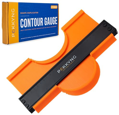 Pakkyng Konturenlehre Werkzeug mit Schloss (10 Zoll) - Konturlineal Markierungswerkzeug - Super Gauge Form und Umrisswerkzeug - Profillehre - Eckmesswerkzeug für ungerade Formen - Holzbearbeitung