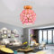 Mengjay Plafonnier Moderne,Lampe à suspension,Suspension Luminaire,Plafonnier Petal,Ferronnerie+PVC,Tête de lampe E27,Parfait pour chambre Salon Couloir. (Rose)