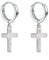 Damen Herren Sterling Silber Opal Creolen Silber Kreuz Ohrringe für Frauen Mädchen Männer Junge Frauen Teenager Mädchen Kind (Opal Kreuz Creolen)