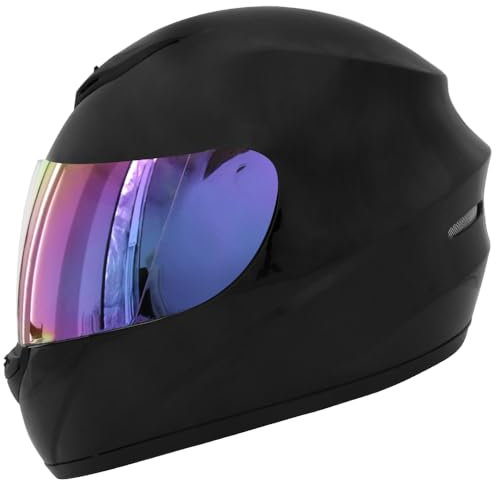 Zorax ZOR-819 Black L (59-60cm) Full Face Motorbike Motorcycle Helmet Road Legal ECE 2206 + Iridium Visor
