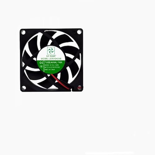 LX7010H24B Ventilateur de refroidissement industriel CC 24 V à double roulement à billes silencieux 70 x 70 x 10 mm