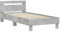 vidaXL Cadre de Lit avec Tête de Lit, Lit Simple avec Sommier à Lattes, Lit Adulte, Meuble de Chambre, Gris Béton 90x200 cm Bois d'Ingénierie