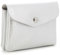 Porte-Monnaie et Cartes en Similicuir Souple Brillant - Portefeuille Pochette Irisé à Magnétique - Taille Petite - Pratique Léger (Argent)