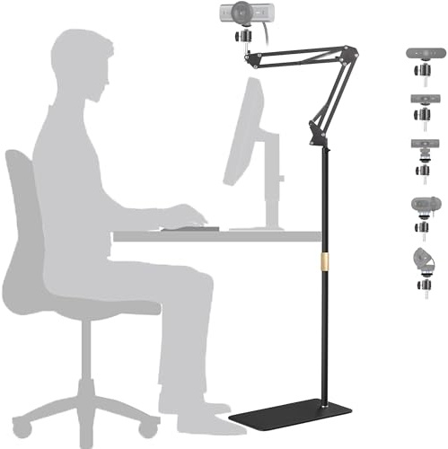 AceTaken MX Brio 4K Webcam Floor Stand,70-inch Telescopic Floor Holder with Webcam Magnetic Mount Compatible with Logitech MX Brio 4K,Brio 4K,100,300,500,C270,C310 webcams