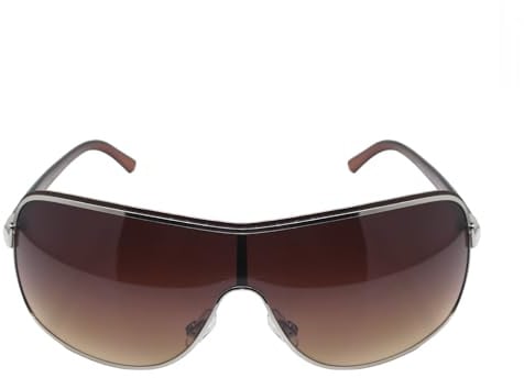 Rennec Luxxada Sonnenbrille Pilotenbrille Braun Getönt Große Oversized Fliegerbrille Verlaufsgetönt Unisex Festivalbrille Monolens