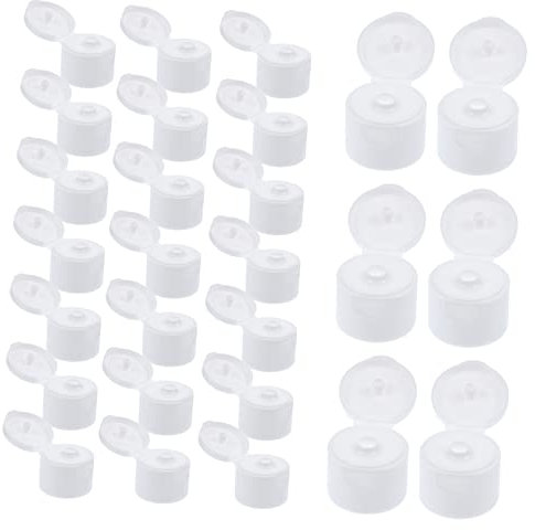 COLLBATH 50pcs Sports Pull-top Mineral Water Lid Leakproof Sealing Bottle Caps for Portable Water Bottles Replaceable Lids for School and Outdoor Activities