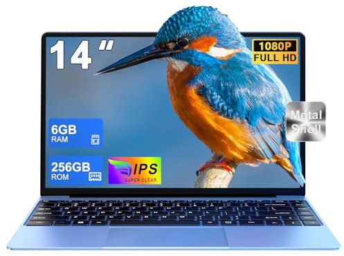PC Portatile Win11 Computer Portatile Notebook 14 Pollici 256GB SSD Expansion 1TB 5000mAh, Laptop con 5G WiFi CPU N4020 (fino a 2.8 GHz) BT4.2 Mouse Wireless & Membrana per tastiera italiana -Blu