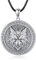 URONE Wikinger Wolf Kette 925 Sterling Silber Wolf Anhänger Halskette Wikinger Wolf Schmuck Geschenke Für Herren Damen Männer Wolf Fans