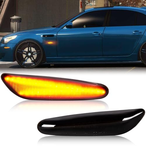 OZ-LAMPE Blinker für BMW E90 E91 E60 E61 E81 E82 E87 E88 E92 E46 E36 E93 X1 E84 X3 E83 X5 E53, Seitenblinker mit Canbus Fehlerfrei, 4014 SMD