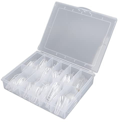 Fake Nails, Acrylic Nails 240pcs Artificial Ultra Thin Nail Tips Press On Nails Transparent False Nail Extension Tips Clear False Nails Tips for Nail Tips Art Salons