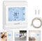 CONENTOOL 230V Raumthermostat, LCD Digital Thermostat Fußbodenheizung Wandheizung, Thermostats Heizung Raumthermostat Wandheizung LED Touch-Steuerung, Weiß