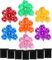 TIDEVAN Polyedrische Würfel,49 Stück Polyedrische Würfel Set Polyedrische RPG Würfel Würfel Tischspiele mit 7 Schwarze Kordelzugbeutel für DND MPG MTG Dungeons D20 D12 D10 D8 D6 D4(Transparent)