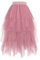 Hanpceirs Damen Tüll Röcke High Low Layered Puffy Fee Röcke A-Linie Midi Rock Unregelmäßiger Tutu Rock Rosa M