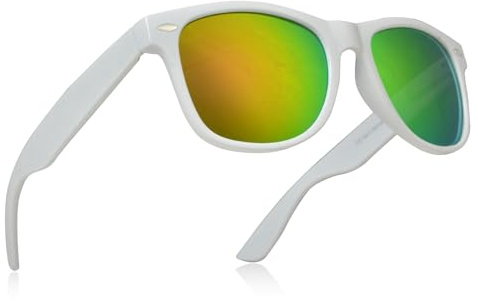 Miobo Retro Mirror Nerd Lunettes de soleil unisexe style club UV400