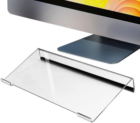 Keyboard Holder - Tilted Keyboard Holder | Acrylic Keyboard Tray | Clear Acrylic PC Keyboard Display Tray, Ergonomic Typing Keyboard Holder, Keyboard Holder for PC Rooms, Schools, and Offices