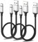 Acecene 60cm USB C Fast Charger Cable Short, 3 Pack 3A Fast Charging iPhone USB to USB C Cable Android Auto USB Type C Cable for iPhone 15 16 Pro Max, Huawei, Samsung, Xiaomi, Oneplus, Google Pixel