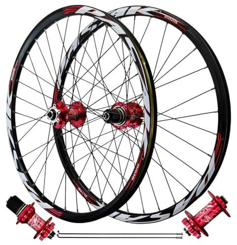 LPYDWZ MTB Laufradsatz 26 Zoll 27,5 Zoll 29 ER, Fahrradfelge Aus Aluminiumlegierung HG gedichtetes Lager 142mm Steckachse 32H Felge Vorne und Hinten for 7-12 Gang Kassette(THRU AXLE Front+Rear,26 inch