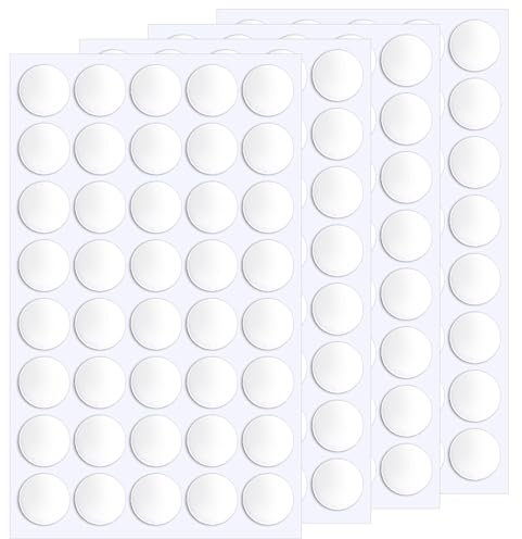 JANYUN 140 Stück doppelseitige Klebepunkte, entfernbare runde Knetmasse, transparentes doppelseitiges Klebeband zum Basteln, spurloses Klebeband (30 mm)