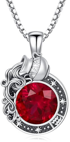 SLIACETE Halskette mit Sternzeichen Wassermann, himmlische Halskette, Kette mit Sternbild-Anhänger, Geschenk für Frauen (Wassermann Januar)