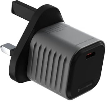 Rolling Square Supertiny - 65W USB-C GaN Wall Charger, Fast Charging Adapter with UK Plug, Ultra-Compact Travel Charger for Phones, Tablets, Laptops and USB-C Devices
