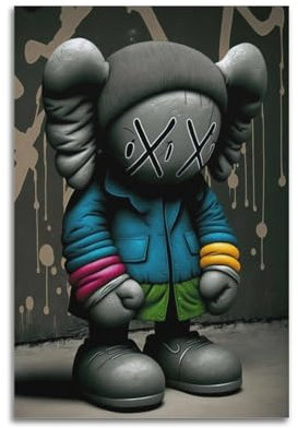 ZLHNBWL Poster, Motiv: Hypebeast Kaws, dekoratives Gemälde, Leinwand, Wandposter und Kunstdruck, moderne Familienschlafzimmer-Dekoration, Poster, 20 x 30 cm