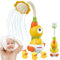 Jouet Bain Bébé , 6 en 1 Jouets de Bain 1 2 3 4 Ans ,Jeux de Bain avec Pommeau de Douche,Forme de Canard Mignon,6 Modes de Pulvérisation d'eau,Cadeaux pour Les Tout-Petits