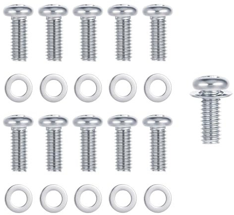 10 PCS M4 X 10mm Screws with 10 Washers Monitor Mounting Screws TV Mount for Back of TV Grouphead Screen Monitor Stand Phillips Head for Wall Arm