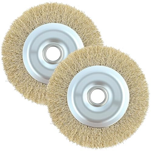2Pcs RAC814 Wire Brush Replacement for Ryobi Patio Cleaner Wire Wheel Brush with Arbor Hole for RY18PCA-0 OPC1800 OPC1815 EFB 400/401 and More Cleaning Rust Joint Debris(115mm*16mm*10mm)