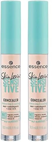 essence Skin Lovin' SENSITIVE CONCEALER, Nr. 05, Nude, feuchtigkeitsspendend, beruhigend, natürlich, für sensible Haut, vegan, ölfrei, ohne Parfüm, ohne Alkohol, 2er Pack (3.5ml)