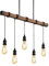 Wooden 5 Light Bar Pendant Light for Kitchen or Dining Area, Height Adjustable 50cm to 140cm, LED Compatible