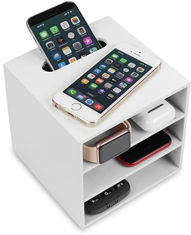 cubix Handy-Aufbewahrung, Handy-Ladestation, Handy-Organizer, Dockingstation für Handys, Smartphones, iWatch, earPods