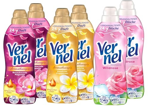 Vernel Duft-Bundle – 2x Bezaubernde Magnolie, 2x Frangipani, 2x Wildrose – Aromatherapie & 7 Tage Frische in nachhaltiger Verpackung