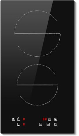 2 Rings Induction Hob Built in 30CM, 2 Burners Electric Hob 3500W, 240V