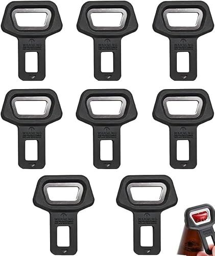 8 Pièces de Boucle Ceinture Voiture, Pièces automobiles, Bloque Ceinture de Securite Voiture, Bouchon D'alarme de Ceinture de Sécurité, Décapsuleur, Adaptés à la Plupart des Voitures