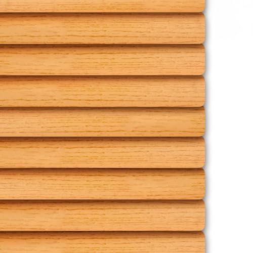 Aluminium-Jalousie In Holzoptik 25mm Alu-Lamellen Rollos Für Fenster Ohne Bohren Inklusive Montagematerial, Window Blinds, Klemmfix-Jalousie Für Fenster Freihängend(Butterscotch Oak)