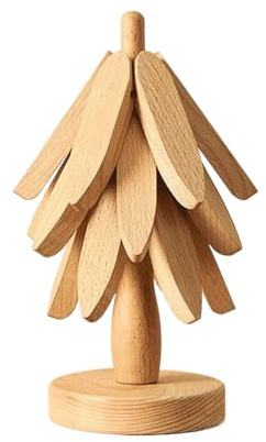 Sous Plat En Bois, Dessous De Plat, Faltbare Form D'arbre, Verre Bois Forme D'arbre Pour Tasses, Schüsseln, Assiettes, Théières, Poêles und Casseroles
